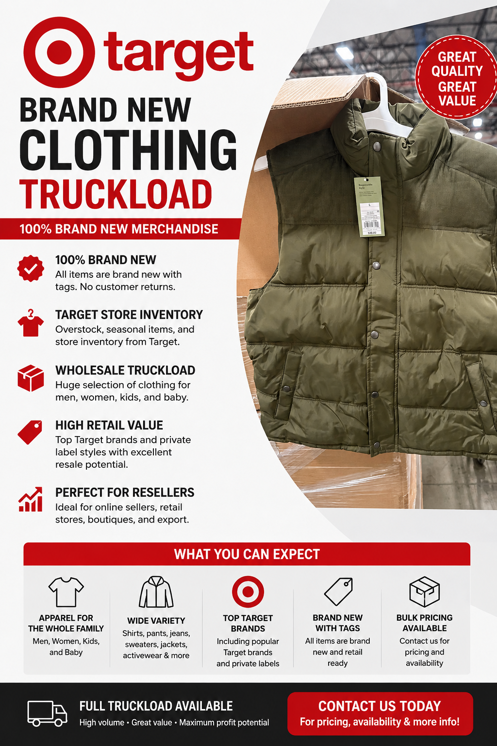 Target Brand-New Clothing Truckloads