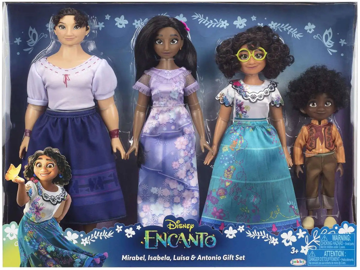 Disney Encanto Mirabel, Isabela, Luisa & Antonio Exclusive Fashion Doll 4-Pack Gift Set